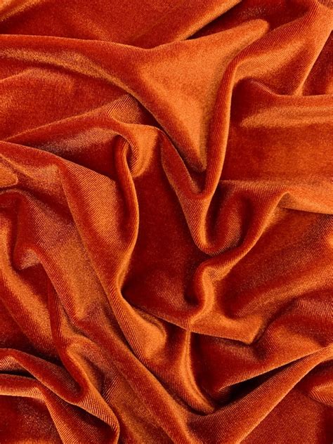 burnt orange velvet fabric